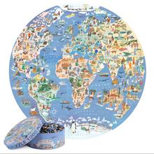 Puzzle ilustrované 1000 dielov - Mapa sveta