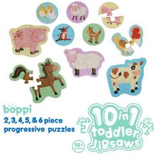 Puzzle boppi skladačka 10 v 1 - Farma