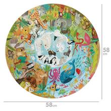 Puzzle Okrúhle 150 dielov boppi - Zvieratá z celého sveta - FLORASYSTEM