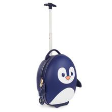 Kufor Boppi Tiny Trekker 17L v tvare tučniaka, modrý