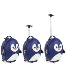 Kufor Boppi Tiny Trekker 17L v tvare tučniaka, modrý