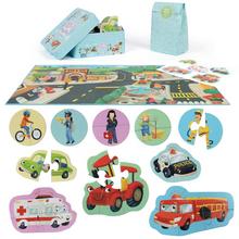 Puzzle boppi skladačka 10 v 1 - Auta