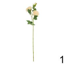 Umelé kvety ruže v mixe farieb, 3 hlavy, 82 cm.