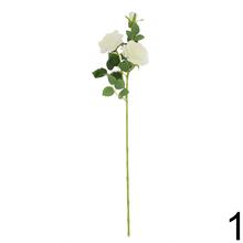 Umelé kvety ruže v zelenej a bielej farbe, 3 hlavy, 82 cm.