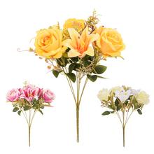 KYTICA RUŽA, ĽALIA, ZELEŇ MIX/3F 39CM - Kytice jarní mix | FLORASYSTEM