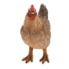 SLIEPKA HNEDO-BÉŽOVÁ POLY 26,2*14,5*31CM - Kohout a slepice | FLORASYSTEM