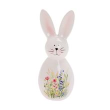 ZAJAC BIELY, KVETY PORCEL 6,5*6,5*16,5CM - FLORASYSTEM