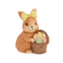 ZAJAC S KOŠÍKOM S VAJÍČKAMI, KERAMIKA 14,5*8*15,5CM - Keramické | FLORASYSTEM