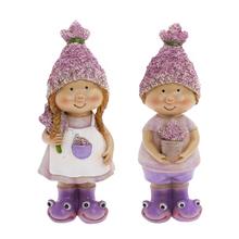 DETI RUŽOVO-FIALOVÉ MIX/2 POLY 7,5*7,5*23CM - Keramika dekorační | FLORASYSTEM