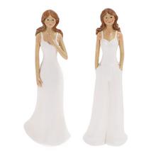 ŽENA BIELE ŠATY MIX/2 POLY 7,5*5*21CM - Keramika dekorační | FLORASYSTEM