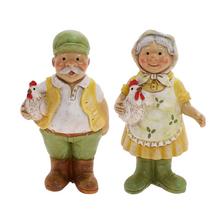 DEDKO, BABKA SO SLIEPOČKOU ZEL/BIE MIX/2 POLY 6,5*5*12,5CM - Keramika dekorační | FLORASYSTEM