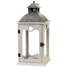 51FL / s lampou DŘEVO / KOV ANTIC-M 19,5X19,5X42,5cm - lampáše drevo/kov | FLORASYSTEM