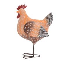 SLIEPKA HNEDO-ŽLTÁ DREVO 29*20*9CM - Kohout a slepice | FLORASYSTEM