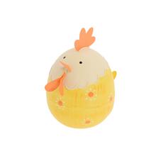 KOHÚT BIELO-ŽLTO-ORANŽOVÝ KOV 11,5*11*8CM - FLORASYSTEM