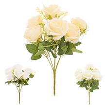 KYTICA RUŽA, ZELEŇ MIX/3F 31CM - Růže kytice | FLORASYSTEM