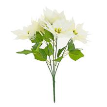 KYTICA VIANOČNÁ RUŽA BIELA, ZELEŇ 45CM - FLORASYSTEM