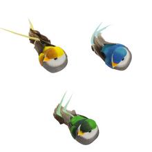 VTÁČIK NA KLIPE FAREBNÝ MIX/3 13CM - Zvířatká celoroční | FLORASYSTEM