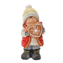 CHLAPEC S PERNÍKOM LED MGO 21,5*19,5*47CM - Vánoční perníkové dekorace | FLORASYSTEM