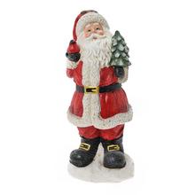 SANTA SO STROMČEKOM BIE/ČER/ZEL MGO 21*21*49CM - FLORASYSTEM