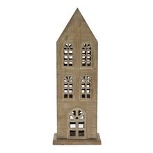 DOMČEK SIVO-HNEDÝ DREVO 10*16*45CM - Domek | FLORASYSTEM