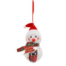 ZÁVES SNEHULIAK ČIAPKA, ŠÁL LED BIE/ČER PLAST 10*10*19,5CM - FLORASYSTEM