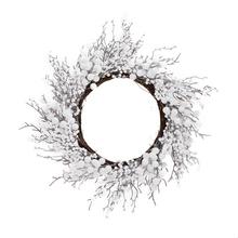 VENIEC BIELE BOBULE, ŠÍPKY,PRÚTIE 58CM - FLORASYSTEM