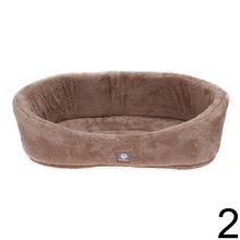 Pelech pre domáce zvieratá v šedej a hnedej farbe.