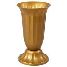 062 VÁZA UH VRÚBKOVANÁ 17 ZLATÁ /18,5xV38CM/ - Vázy hřbitovní | FLORASYSTEM