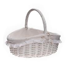 345FL/S PRÚTENÝ KOŠÍK BIELY L:41x31x15CM - FLORASYSTEM