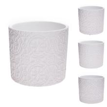 OBAL CILINDRO BIANCO 4 DRUHY 13,5XV12,5CM - Obal bílý | FLORASYSTEM