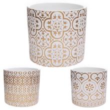 OBAL BIELO/ZLATÁ MIX 3 DRUHY 13,5XV12,5CM - Obal vzorovaný | FLORASYSTEM