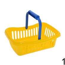 Plastový nákupný košík v zeleno-modrej farbe.