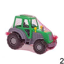 Dva plastové traktory v sieti.