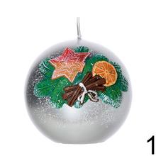 Vianočné sviečky v tvare guľe v mixe farieb.