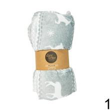 Flanelový pléd s vianočným motívom, 200x150 cm.