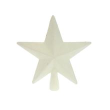 HVIEZDA na stromček pp 19/5cm biely gliter/CAA691420 - FLORASYSTEM