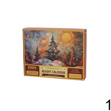 Adventný kalendár s 1008 dielmi, obsahuje rôzne obrázky a čísla na každý deň.