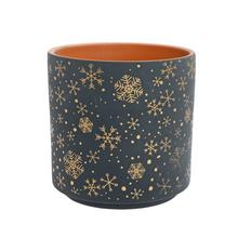 OBAL S HVIEZDAMI SIVÝ 13,5XV13,5CM - Květináč, obal keramický | FLORASYSTEM