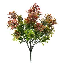 ZELEŇ DROB. LÍSTKY ZELENO-ČERVENÁ 34CM - FLORASYSTEM