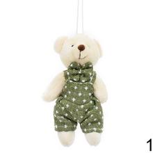 Textilné medvedíky so srdcom, mix farieb, 10 cm