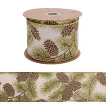 STUHA vian. šišky 6,3cmx10m 5280 - Vánoční stuhy | FLORASYSTEM