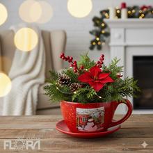 Vianočný obal s uškom v terakotovej farbe.