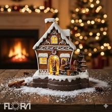 Hračky perníkový domček s LED osvetlením.