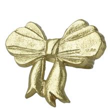 OBRUČKA na servítky mašľa alu zlatá 7x4,5x6cm - Ubrousky vánoční | FLORASYSTEM