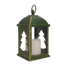 LUCERNA LED SO STROMČEKOM GREEN/GOLD - Hřbitovní svíčka dioda | FLORASYSTEM