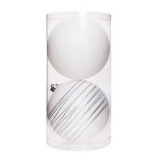 GULE PLAST. BIELE MAT/GLIT S/2 15CM - Plastové jednobarevné | FLORASYSTEM