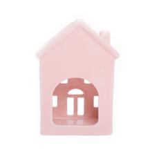 Biela aromalampa v tvare domčeka z porcelánu.