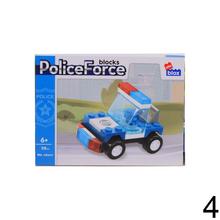 Stavebnica POLÍCIA, MIX s policajným autom.