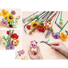 Kreatívne stavebné kocky Kytica farebných kvetov