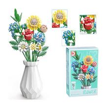Technical blocks Large bouquet of wild flowers + bottle 618 pcs - Stavebnice, kostky | FLORASYSTEM